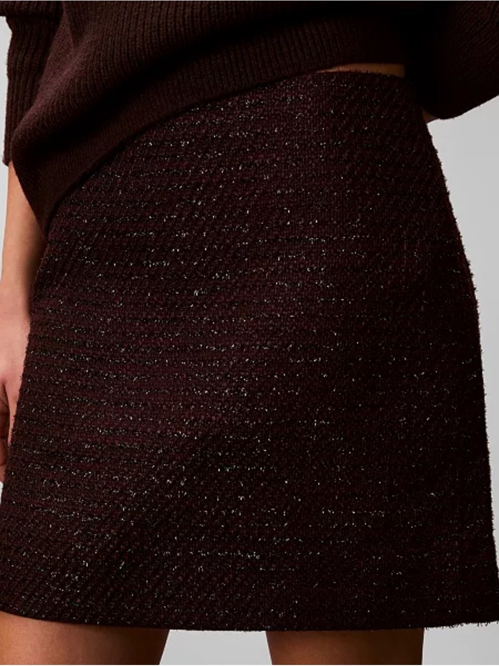 Calvin Klein Sparkle Tweed Mini Skirt